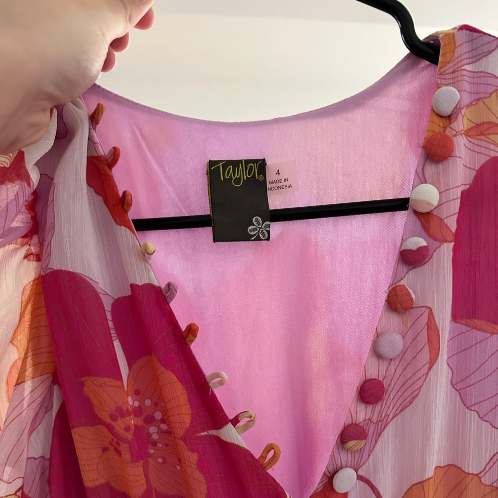 Pink Floral Ruffle Maxi Dress - Picture 3 of 4